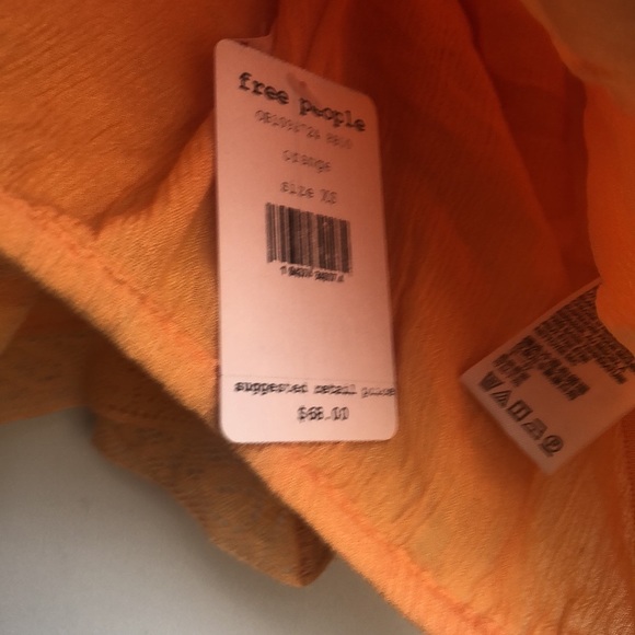 Free People Orange Crop Top - Picture 4 of 5